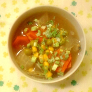 ☆・★野菜と小魚の塩麹スープ☆。.:*:・'゜★ 
